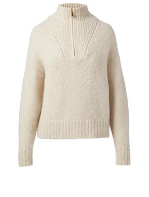 Calla Wool And Alpaca Zip Sweater