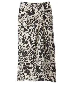 Opera Midi Skirt Animal Print