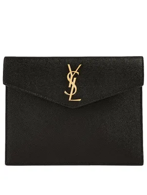Small YSL Monogram Leather Envelope Pouch