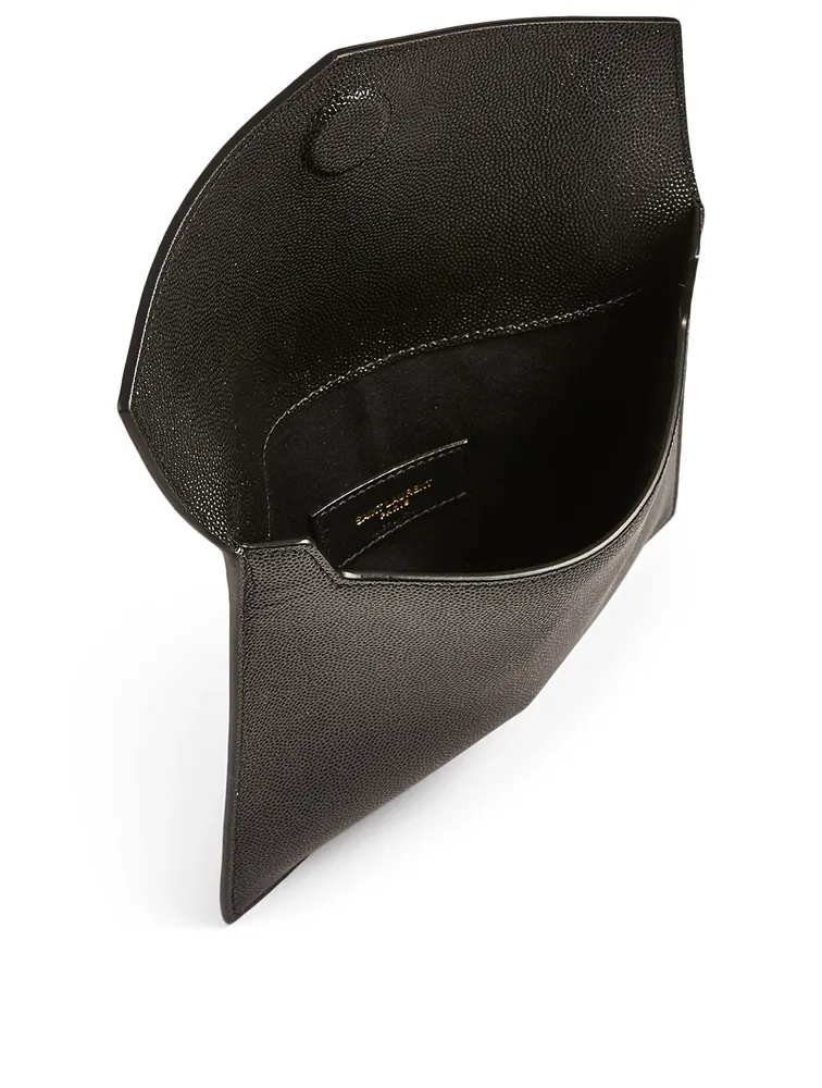 Small YSL Monogram Leather Envelope Pouch
