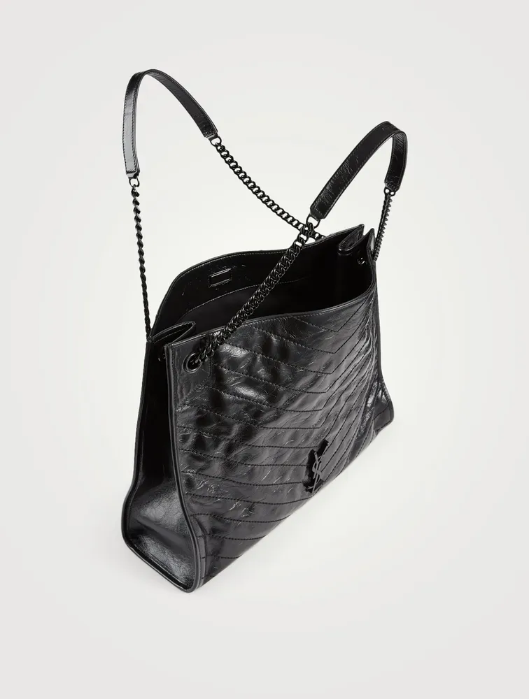 Large Niki Leather Shopping Tote Bag