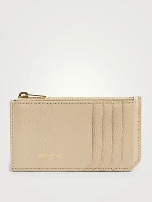 Fragments Leather Zip Card Holder