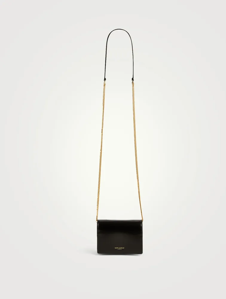 YSL Monogram Leather Card Holder Chain Bag