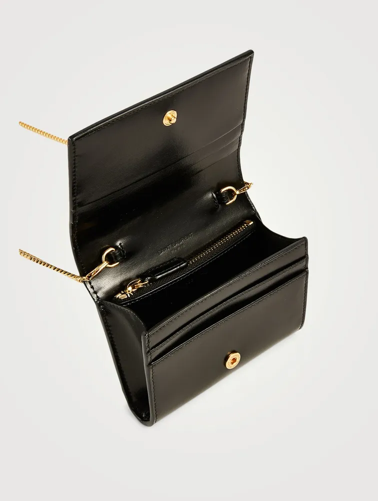 YSL Monogram Leather Card Holder Chain Bag