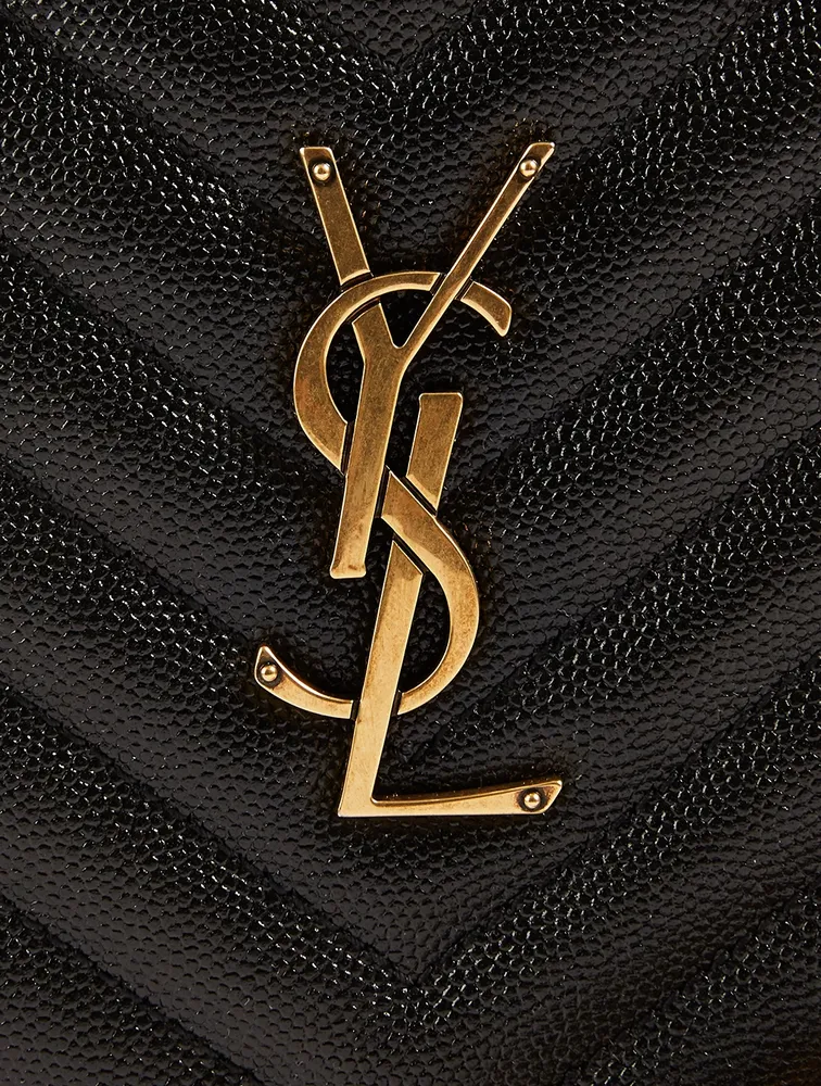 Vinyle YSL Monogram Round Leather Crossbody Bag
