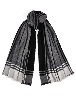 Henri Washed Beaufort Lambswool And Cashmere Scarf In Plaid