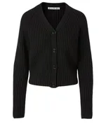 Wool Ribbed Cardigan