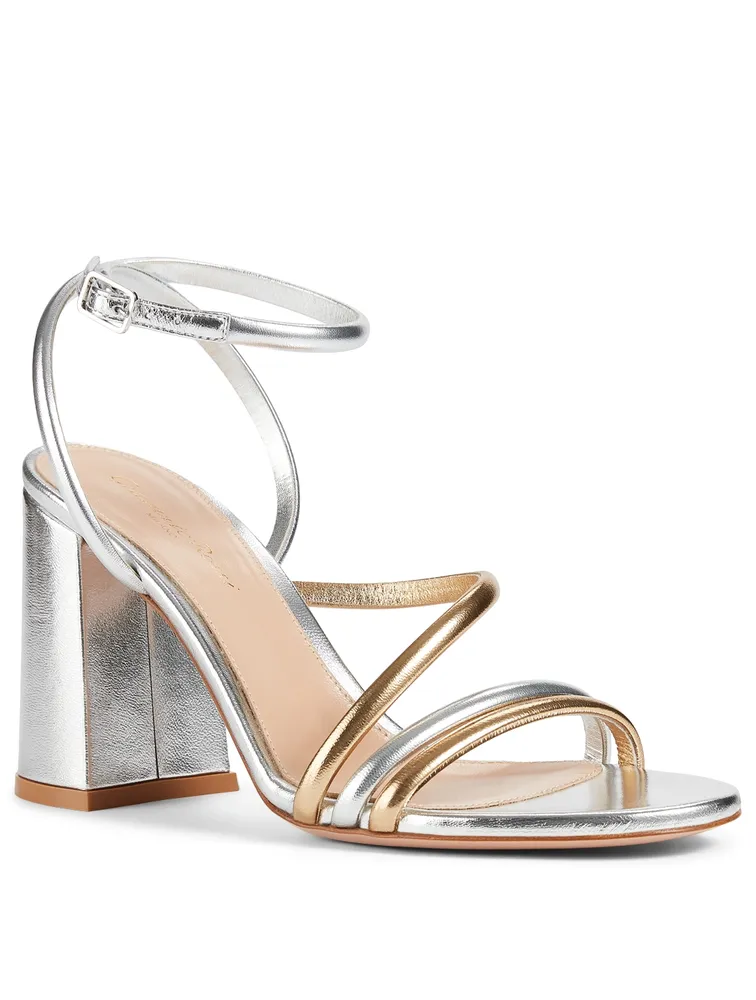 Bekah 85 Metallic Leather Heeled Sandals