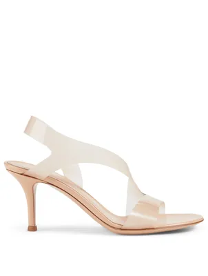Metropolis 70 Clear And Patent Leather Heeled Sandals