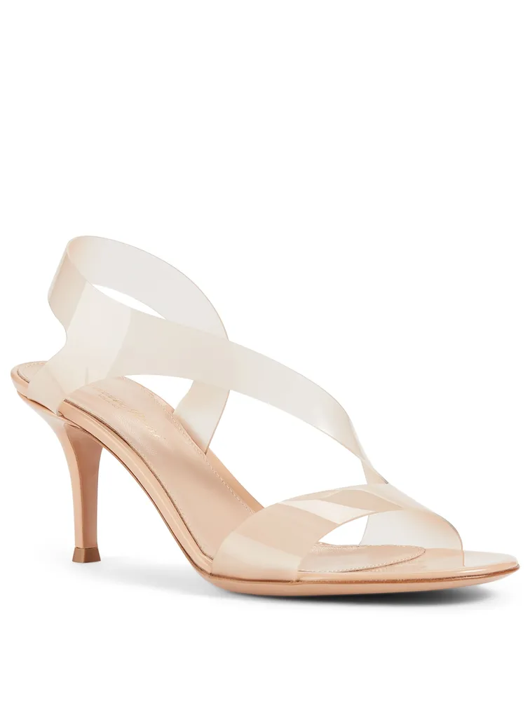 Metropolis 70 Clear And Patent Leather Heeled Sandals