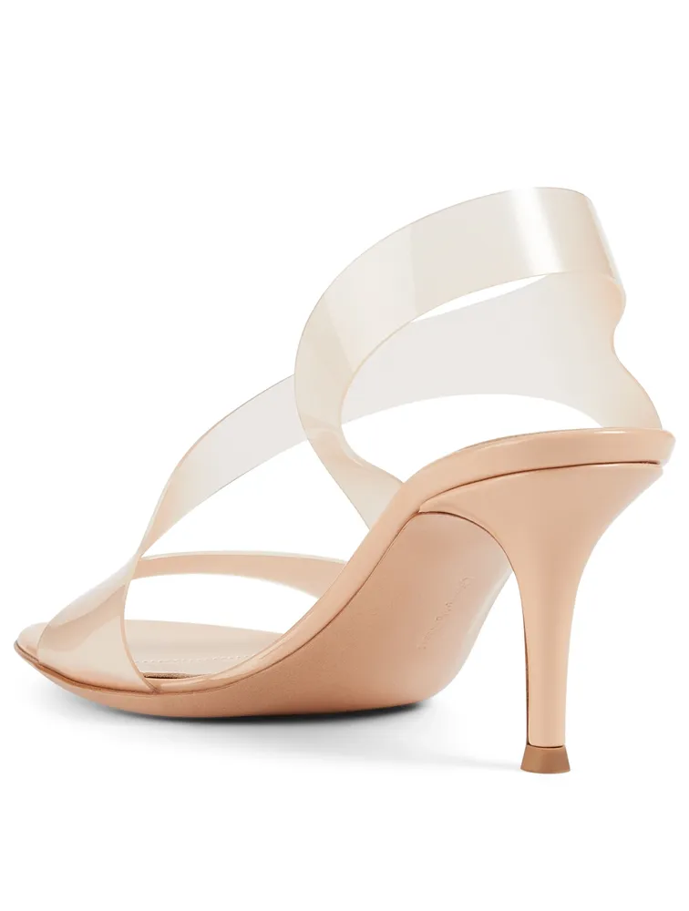 Metropolis 70 Clear And Patent Leather Heeled Sandals