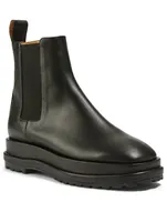 Leather Platform Chelsea Boots