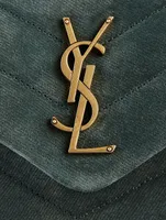 Small Loulou YSL Monogram Suede Chain Bag