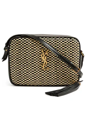 Medium Lou YSL Monogram Raffia Camera Bag