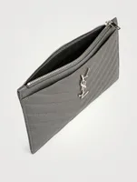Large YSL Monogram Leather Pouch