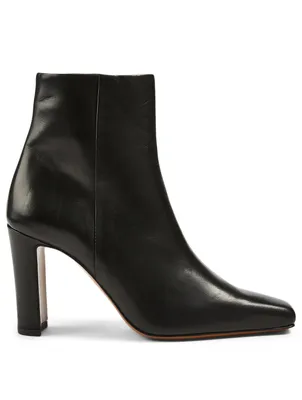 Barletta Leather Heeled Ankle Boots