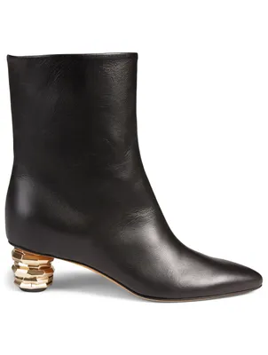 Gemma Leather Heeled Ankle Boots