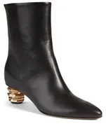 Gemma Leather Heeled Ankle Boots