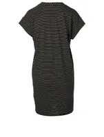 Le V Cotton Mini Dress Striped Print