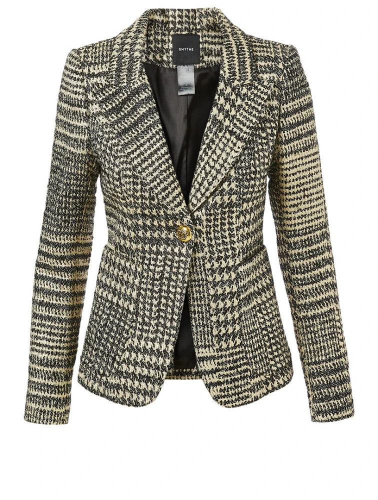 Patch Pocket Duchess Blazer Glencheck Print