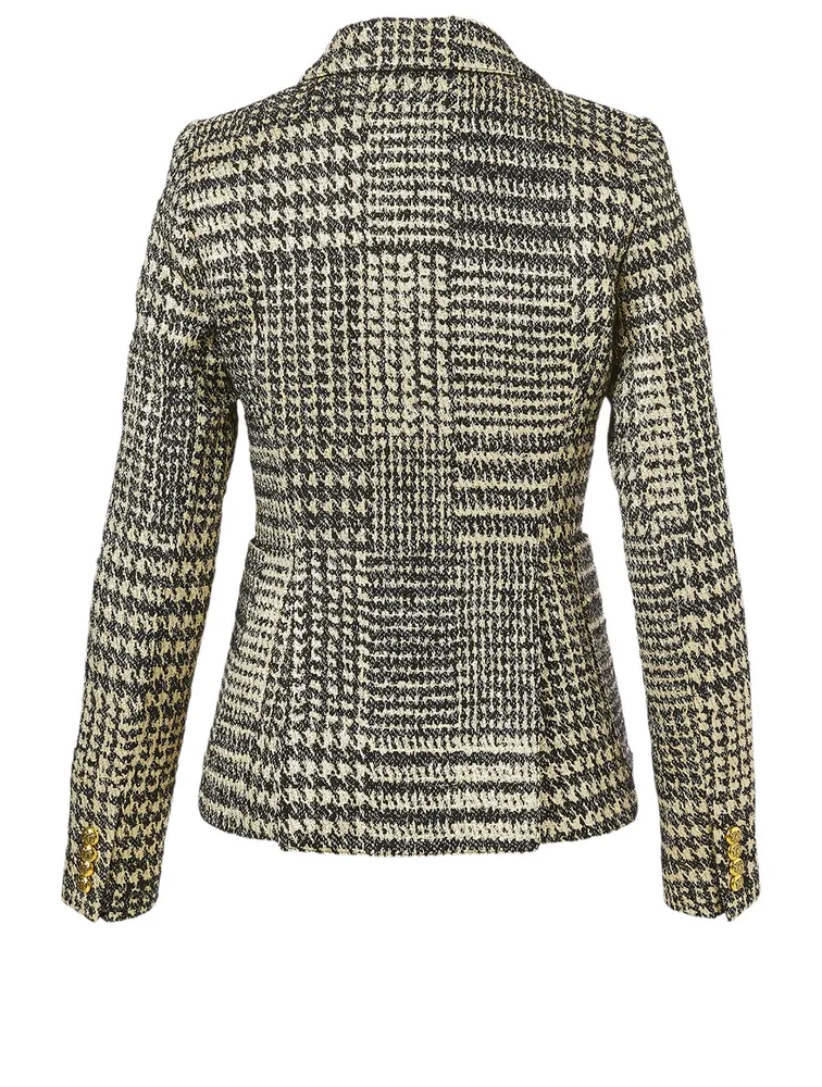 Patch Pocket Duchess Blazer Glencheck Print