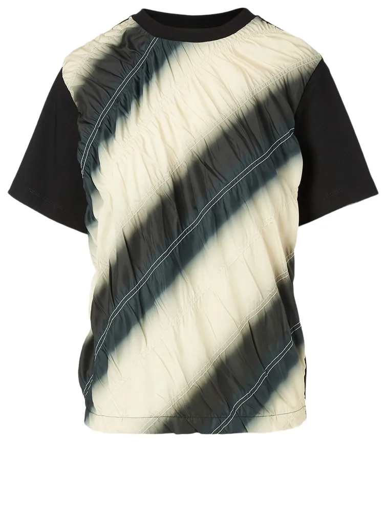 Cotton Parachute T-Shirt Dip Dye Print