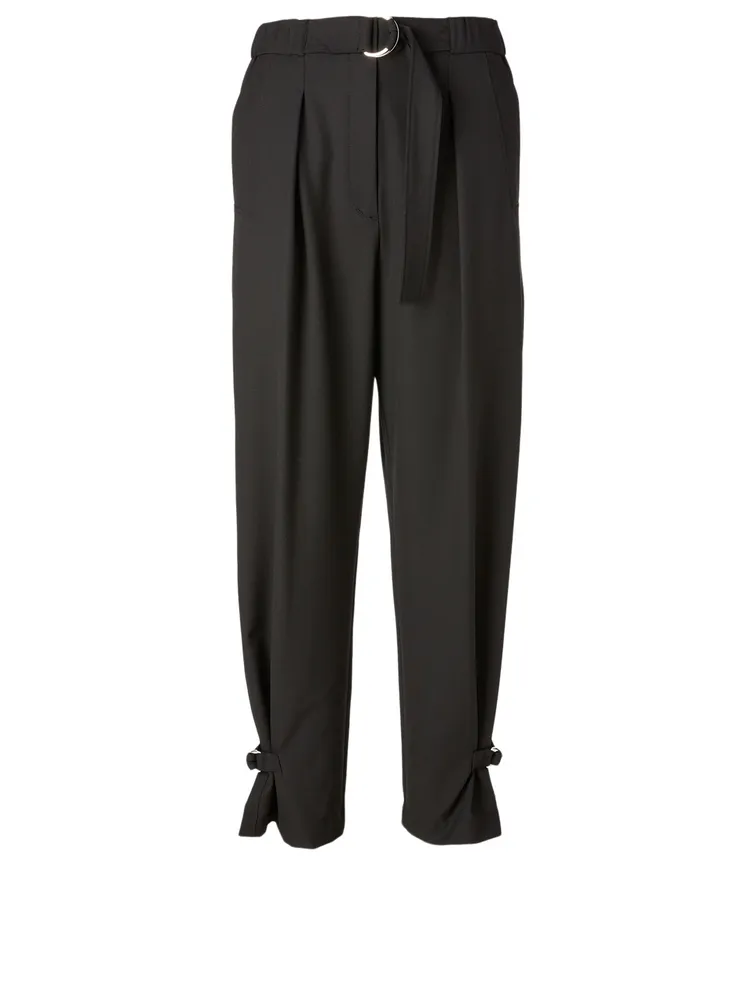Tapered Track Pants With Belt