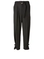 Tapered Track Pants With Belt