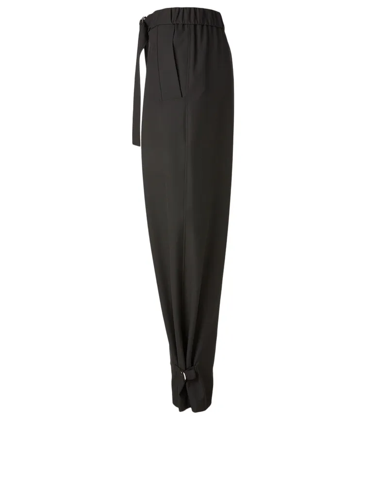 Tapered Track Pants With Belt