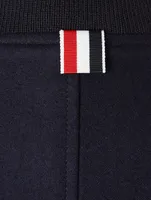 Wool And Cashmere Flannel Blouson Jacket With Four-Bar