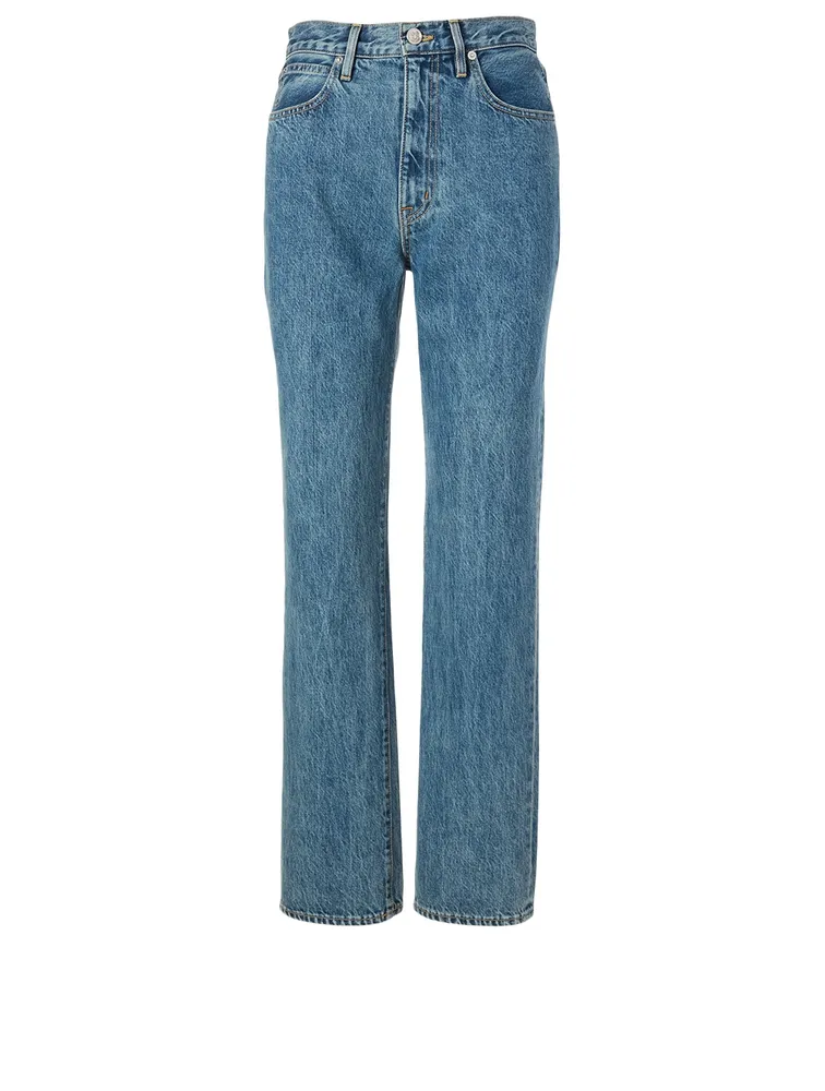 London High-Waisted Straight Jeans