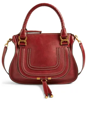 Medium Marcie Leather Satchel Bag