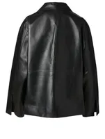 Avignon Leather Oversized Jacket