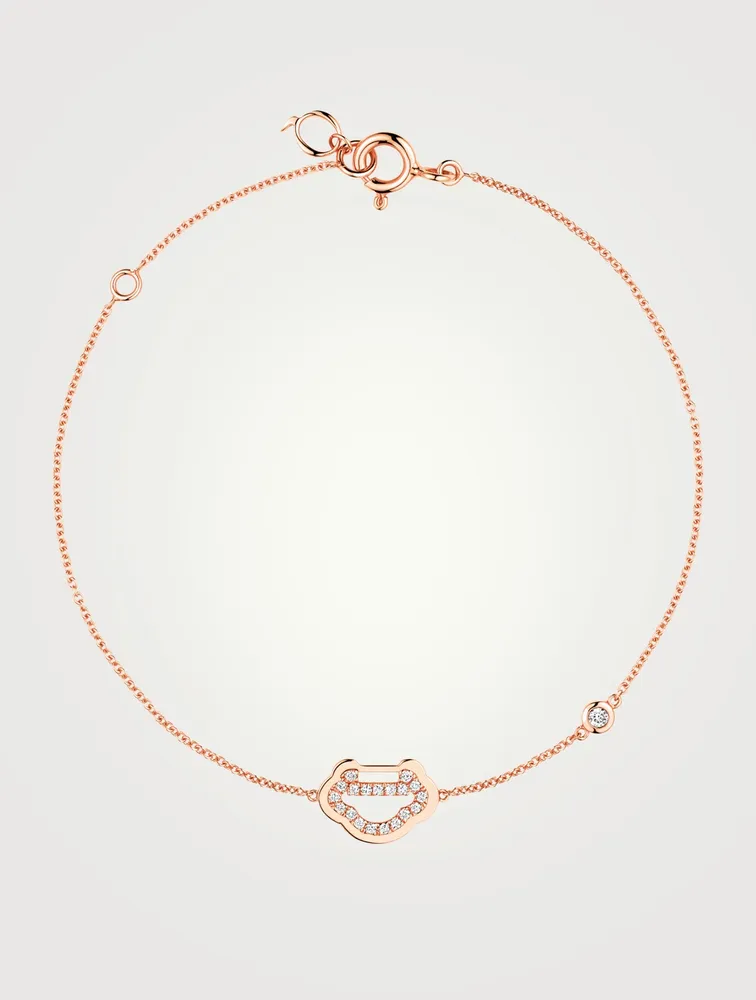 Petite Yu Yi 18K Rose Gold Bracelet With Diamonds