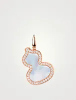 Wulu 18K Rose Gold Pendant With Diamonds And Mother-Of-Pearl