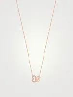 Double Wulu 18K Rose Gold Necklace With Diamonds