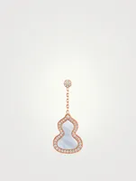 Small Wulu 18K Rose Gold Earring With Diamonds And Mother-Of-Pearl