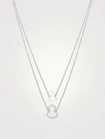 Petite Wulu 18K White Gold Necklace With Diamonds