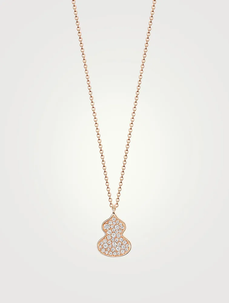 Petite Wulu 18K Rose Gold Necklace With Diamonds