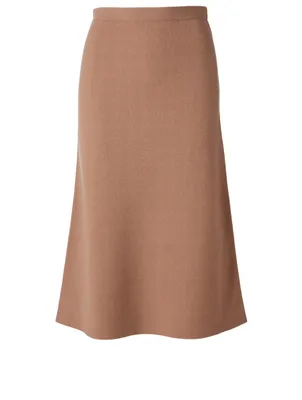 Serpa Wool-Blend Midi Skirt