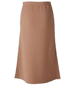 Serpa Wool-Blend Midi Skirt