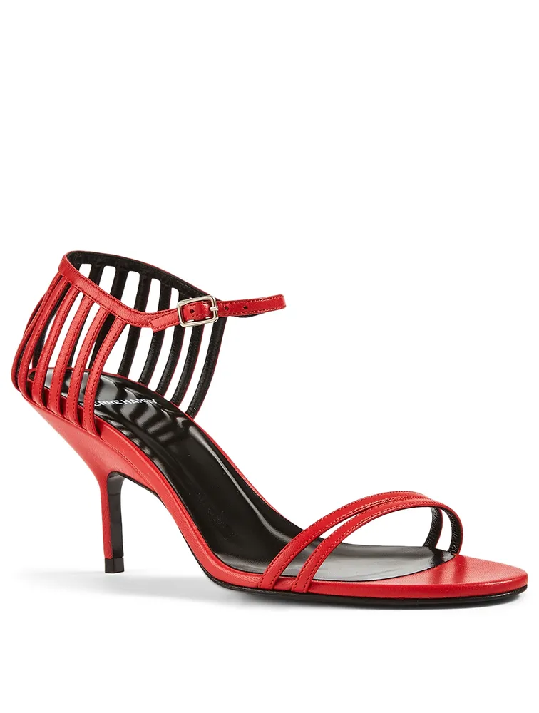Cage Leather Heeled Sandals