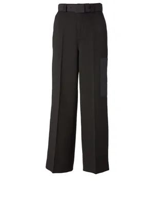 High-Waisted Wide Pants With Belt