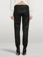 Mayslie Jogger Pants With Luxe Coating