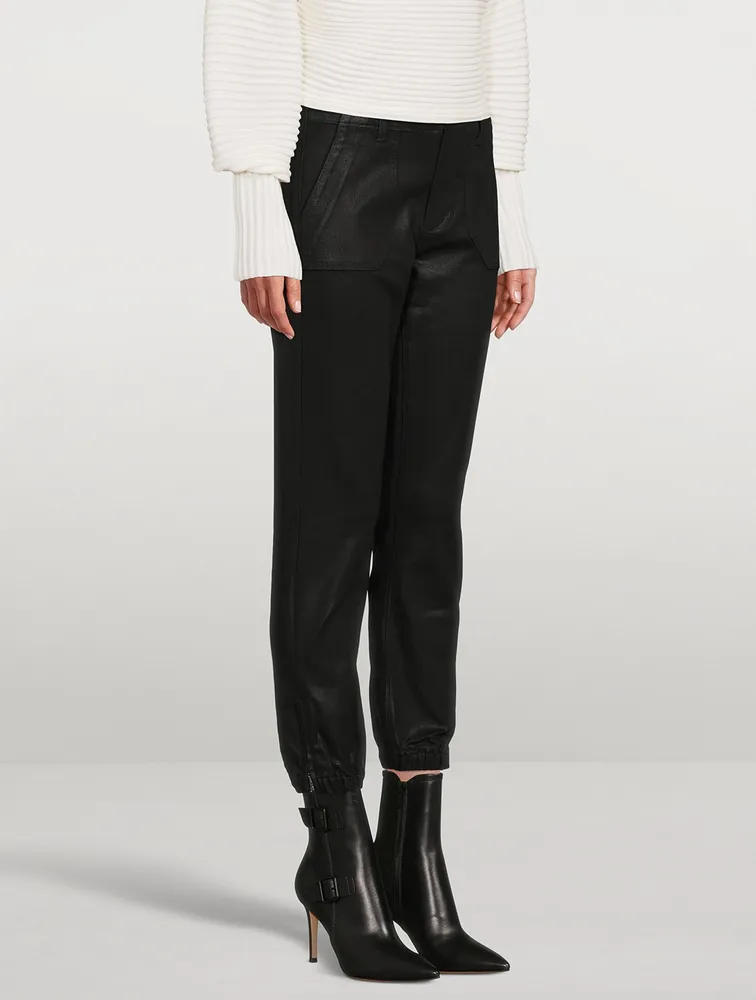 Mayslie Jogger Pants With Luxe Coating