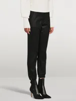 Mayslie Jogger Pants With Luxe Coating