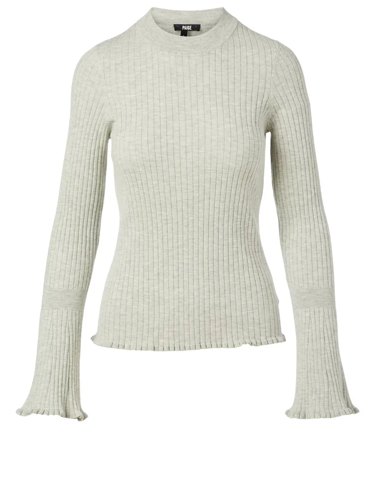 Iona Wool And Silk Ribbed Top