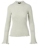 Iona Wool And Silk Ribbed Top