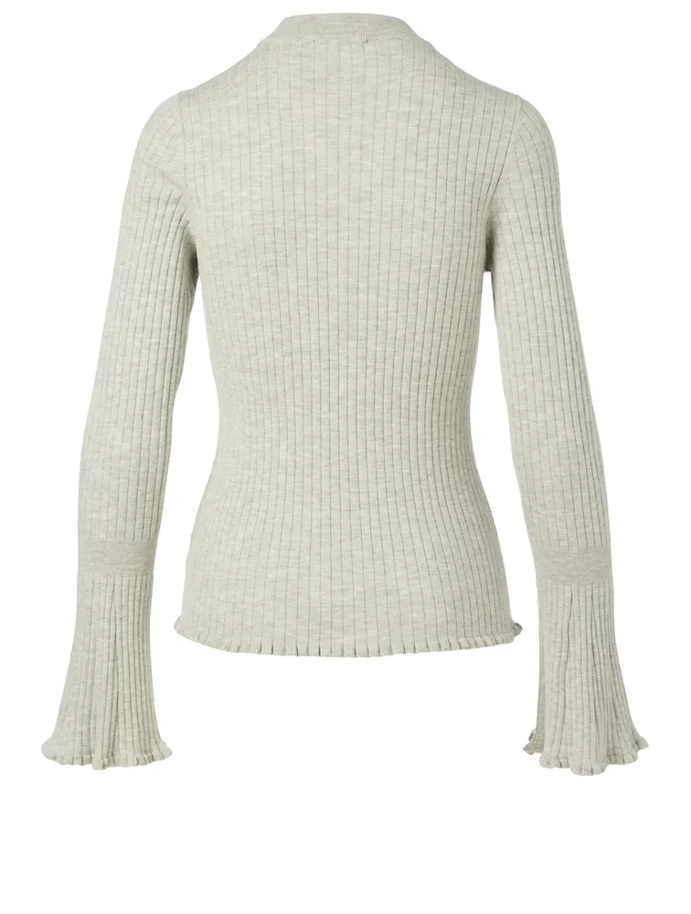 Iona Wool And Silk Ribbed Top