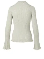 Iona Wool And Silk Ribbed Top